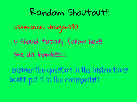 random shoutout!!!
