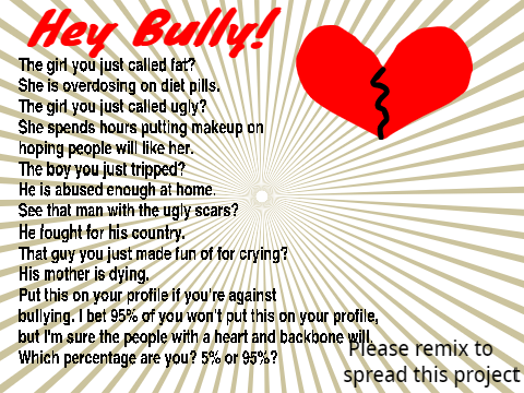 Help Stop Bullying. Please remix this! remix remix