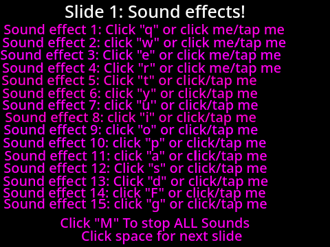 Sound effects (W.I.P)