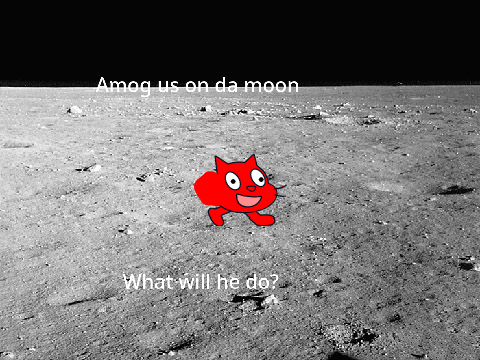 Amog us on da moon 