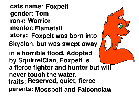 SquirrelClan cat profile remix Foxpelt
