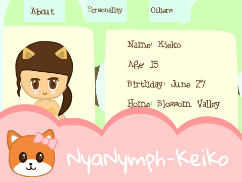 NyaNymphs adoption form - Keiko