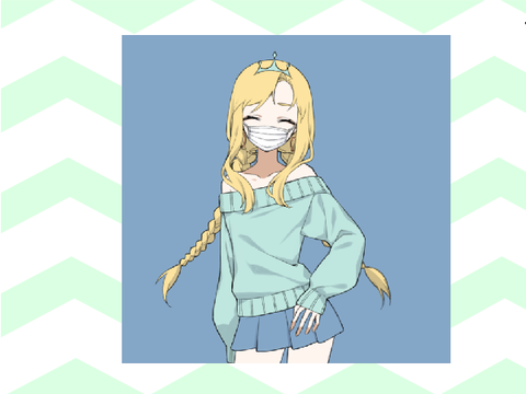 Cute girl with mask- PFP FOR ANYONE
