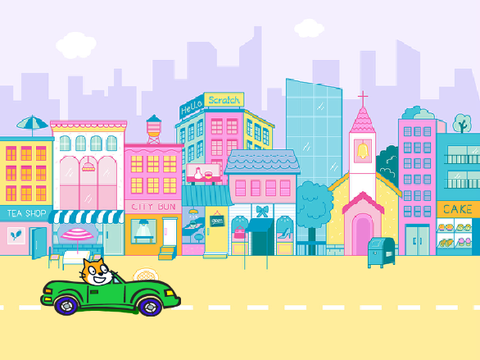 Scratch Cat's Car (forever loop with no forever block)