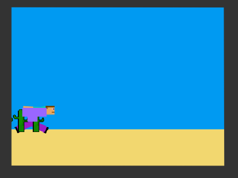 dinosaur game with steve improved