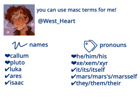 pronoun and name page :]