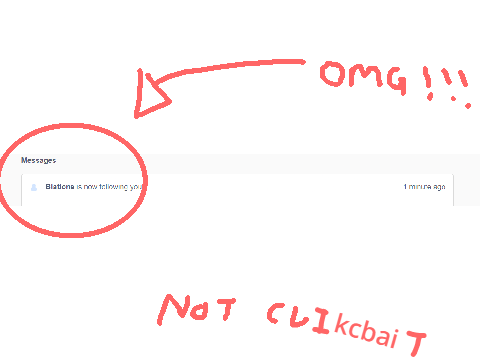 When a famous person follows you not clicktaib!1!!!11
