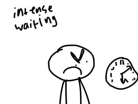 Waiting for school to end