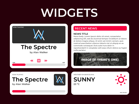 Some widgets i made for RedOS