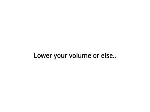Volume warning, put to 1 volume