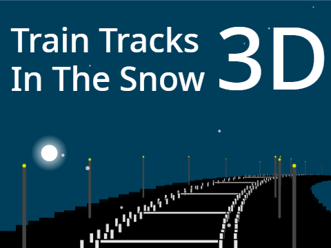 Train Tracks In The Snow 3d