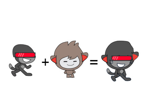 weird mashup of cybercat and nano