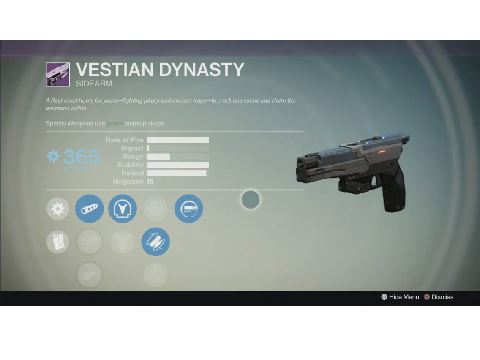 Vestian Dynasty Legendary Sidearm Review