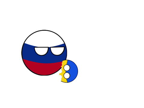 Countryballs Russia/Ukraine meme