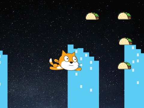 Fly in space in taco kingdom