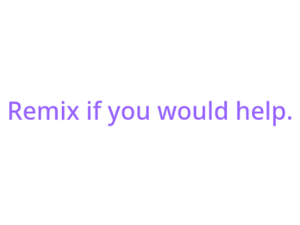 Remix if you would help.