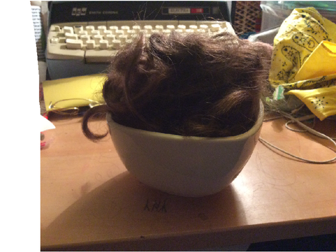 My bowl of human hair