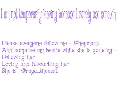 I am not temporarily leaving but click project to find out .