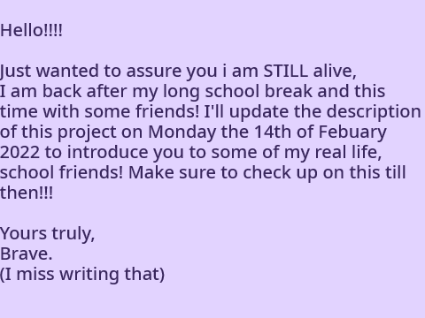An update!!!