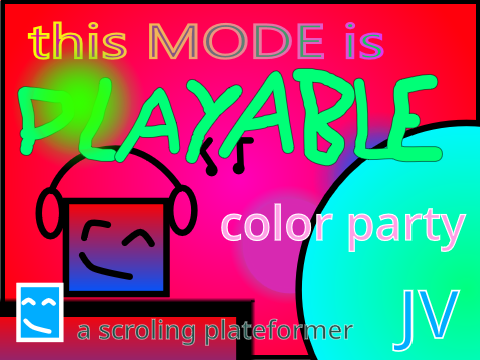 this mode is playable/color party/a scroling plateformer