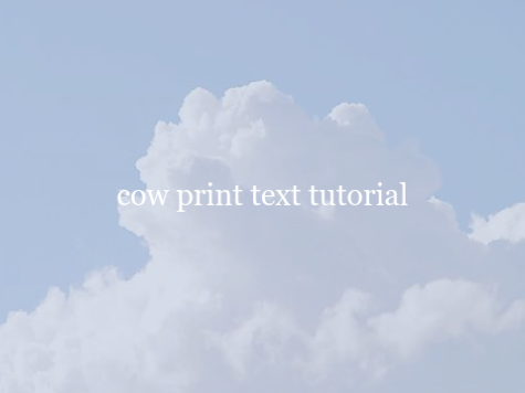 ♡ #5 cow print text tut
