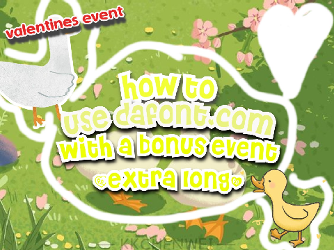 how to use dafont.com [valentine event]