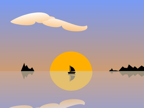 sunset art (vector)