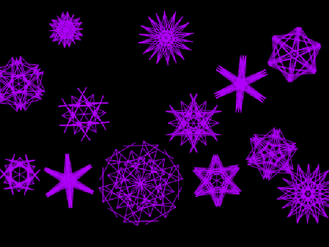 Purple snowflakes