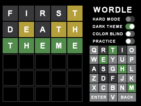Wordle (Pen Only) v1.0