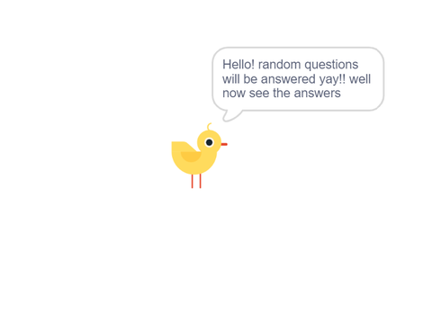 Answer to random questions?