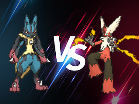 Pokémon fight: Mega-Lucario vs. Mega-Blaziken | #games 