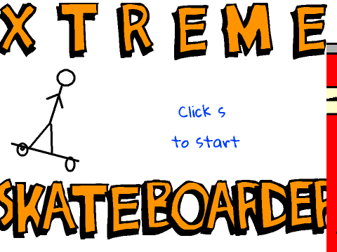 Xtreme skateboarder
