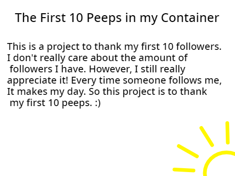 The first 10 peeps in my container