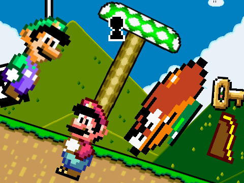 Luigi does nothing.