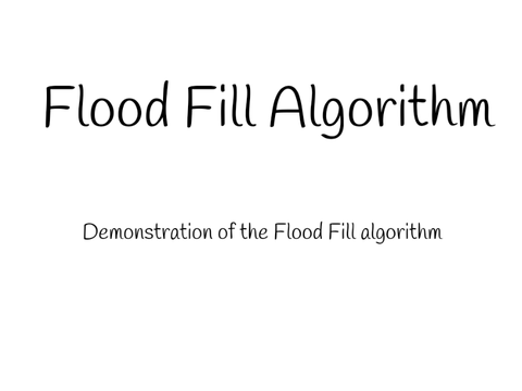 Flood Fill Algorithm