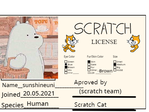 My scratch ID card !