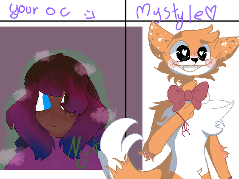 I'll draw your oc in my style! :> remix