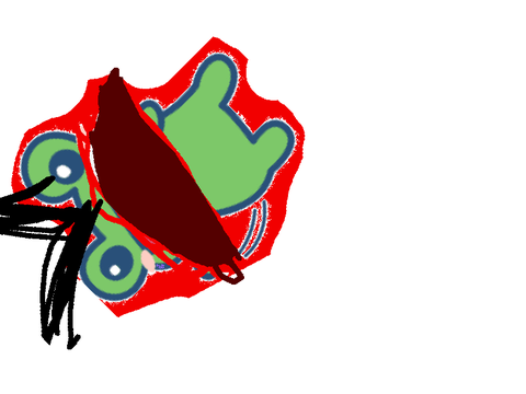 A very angry frog