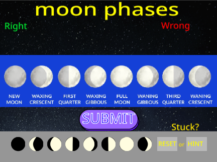 Moon Phases Game LEVEL 1