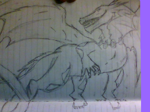 Asher - dragon traditional art 