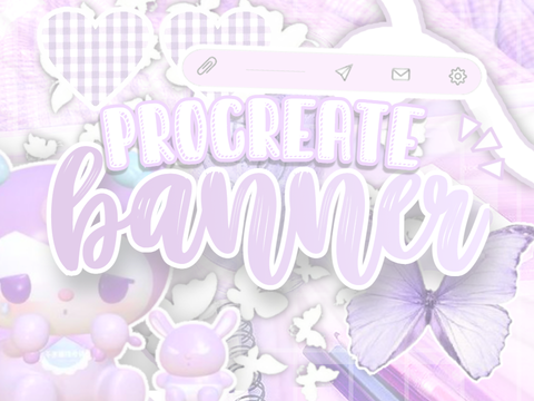✦ drawing a banner ~ procreate