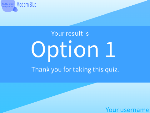 Quiz Template: Modern Blue