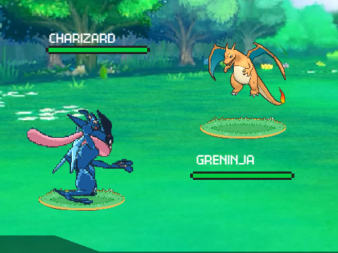 pokemon battle I CHARIZARD VS GRENINJA 