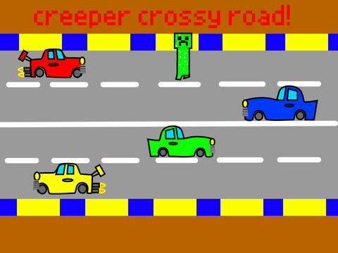 creeper crossy road!
