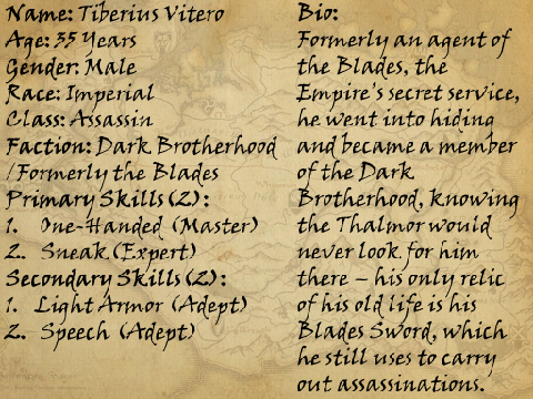 Quick BIOs - Skyrim RPG