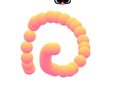 3D snake trail