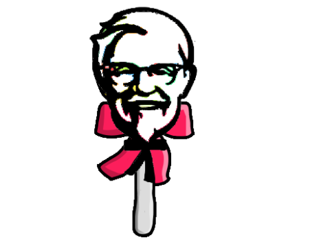 no its KFC logo on a stick
