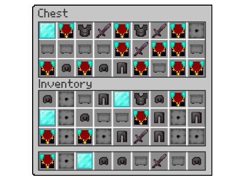 Minecraft inventory vector