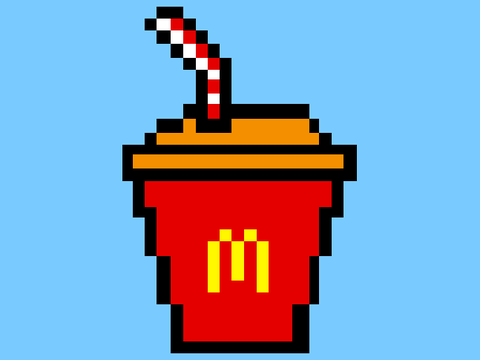 Mcdonalds drink pixel art 