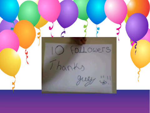 10 followers Yay : ) 